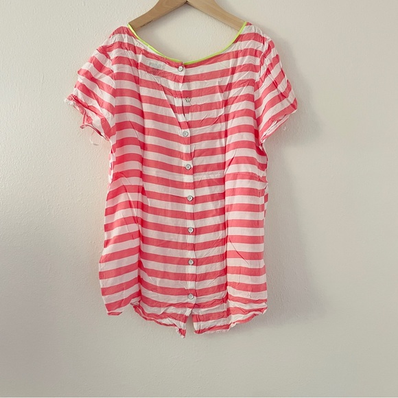 Tommy Hilfiger Tunic Tissue Top - Pink & White Striped - Picture 5 of 5